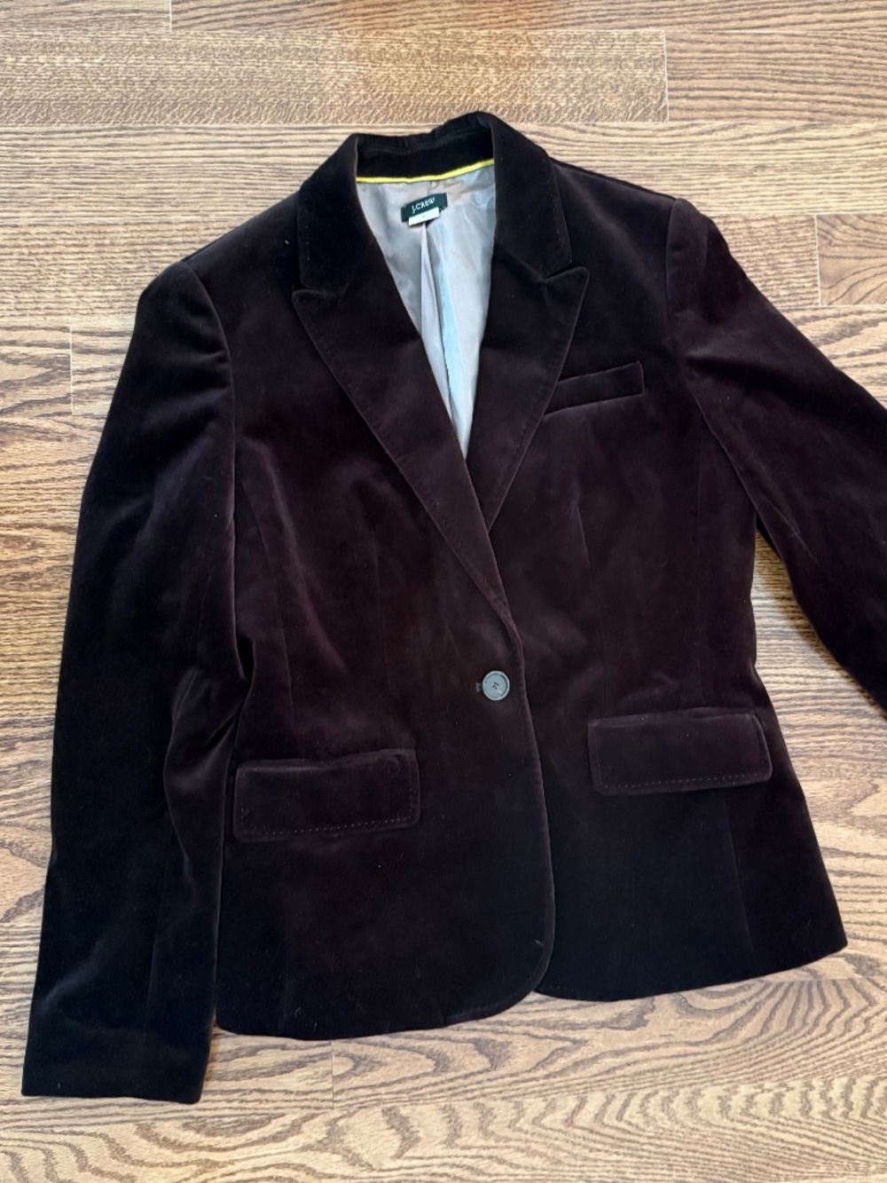 J Crew Women's Brown Velvet Blazer Size 10